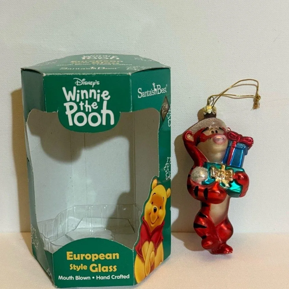 Disney's Tigger Santa's Best European Mouth Blown Style Mercury Glass Ornament